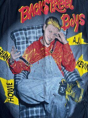 Vintage Backstreet Boys Graphic T-Shirt Empire Brand M Parking Lot Tee 19x28
